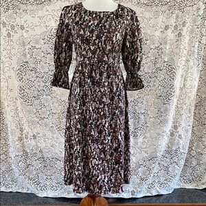 Charlie Paige snake skin pattern black white brown 3/4 sleeves